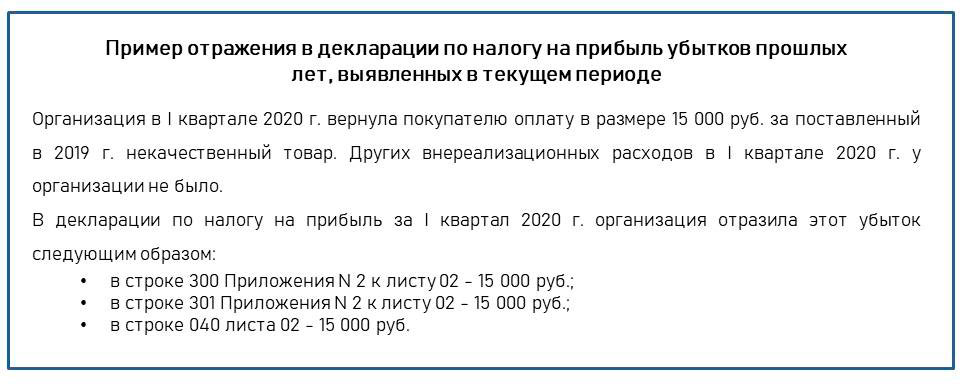 Пояснение по убыткам в декларации по налогу на прибыль в налоговую образец